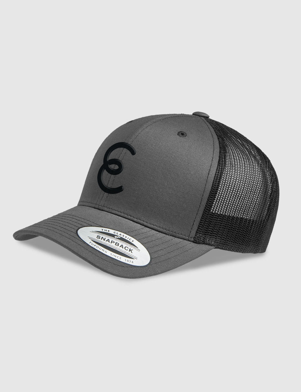 Flex Fit Split Mesh Cap - Carbon - Black Logo - Elasto Tackle