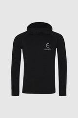 Sun Protect Hoodie - Black - Grey Logo
