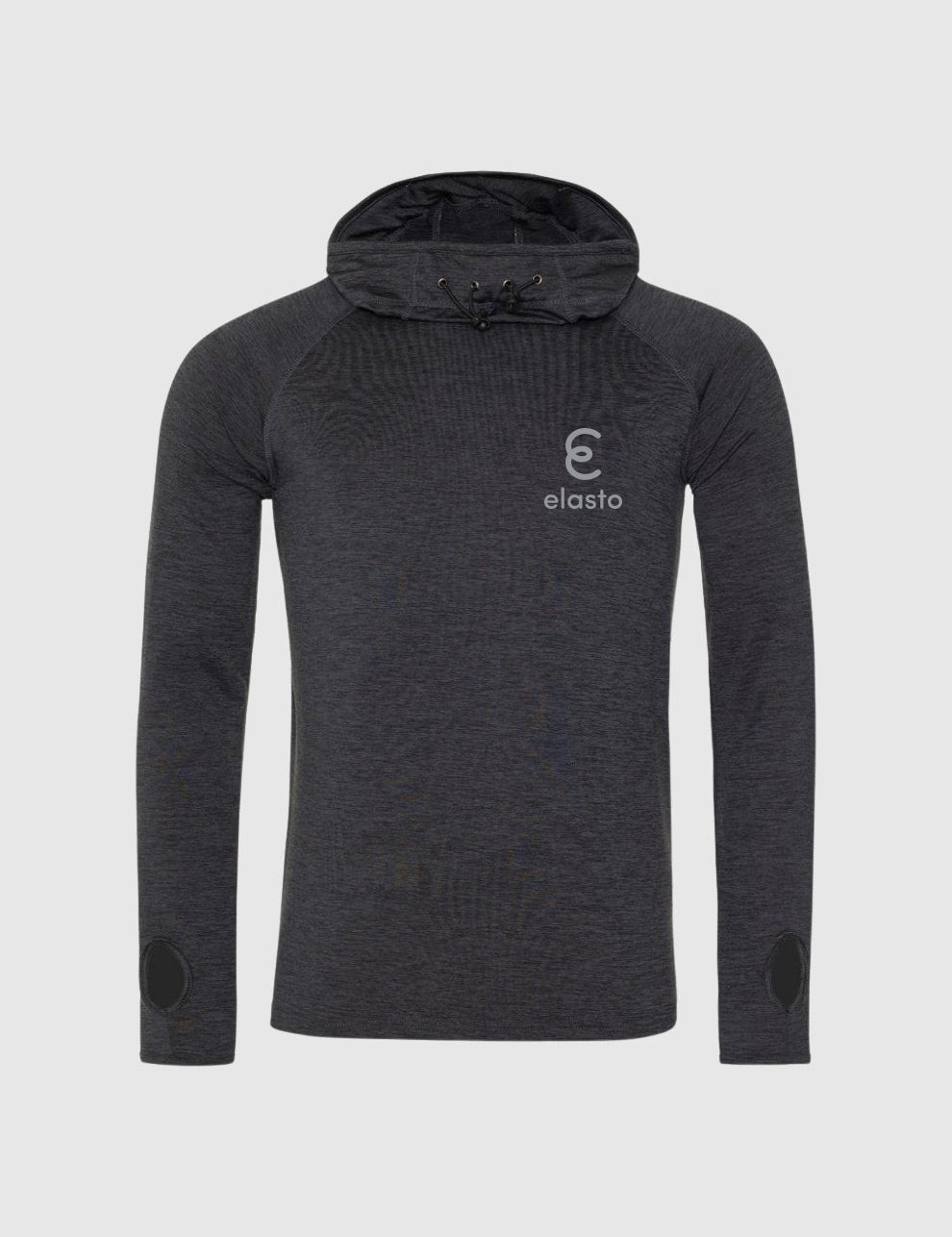 Sun Protect Hoodie - Carbon - Grey Logo - Elasto Tackle