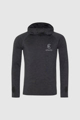 Sun Protect Hoodie - Carbon - Grey Logo